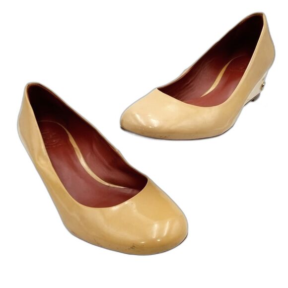 Tory Burch Patent Leather Wedges - Size 8.5 - Picture 1 of 8